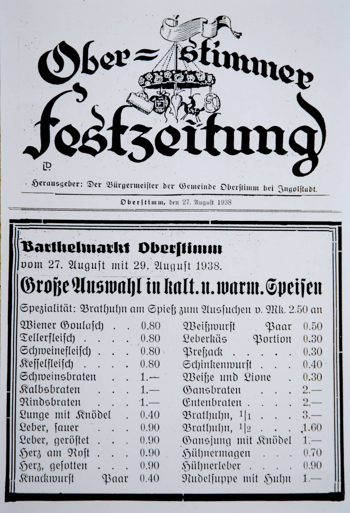 Grossansicht in neuem Fenster: BM Oberstimmer Festzeitung 1938